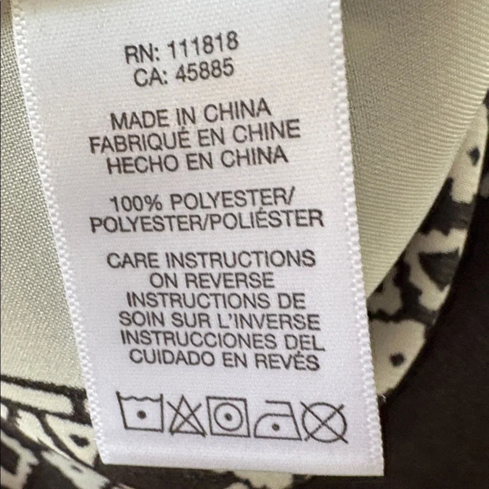 Michael Kors Black and White Patterned Poncho - Picture 4 of 4